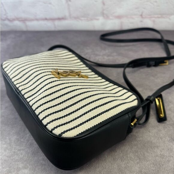 YSL Yves Saint Laurent 2021 Medium Canvas Lou Striped Nautical Camera Bag - Picture 7 of 15